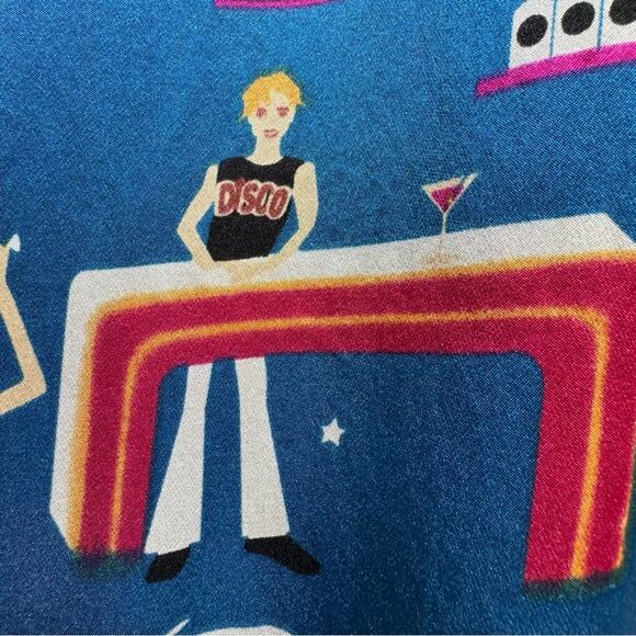 Disco Pants Shiny Satin Festival pants Medium DJ Pants Nicole Miller - Picture 13 of 13